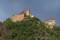 castle Schonburg at the top of Rhine Valley