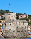 The Castle on the Sea or Castello sul Mare in Rapallo, on the Italian Riviera. Royalty Free Stock Photo