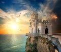 Castle in the Sea Royalty Free Stock Photo