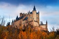 Castle of Segovia in november Royalty Free Stock Photo