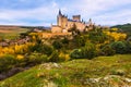 Castle of Segovia in november day Royalty Free Stock Photo