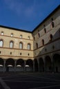 Castle Sforzesco courtyard Royalty Free Stock Photo