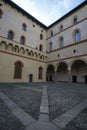 Castle Sforzesco courtyard Royalty Free Stock Photo