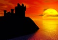 Castle silhouette Royalty Free Stock Photo