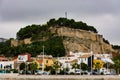 Castle, marina and small houses