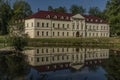 Castle with small pond and tree around in West Bohemia in summer Royalty Free Stock Photo