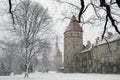 Castle in the snow Royalty Free Stock Photo