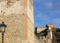 Castle of Soave with the medieval walls in Northern Italy