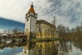 Castle in south Bohemia in spring with Easter celebration in Blatna 04 08 2023