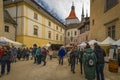 Castle in south Bohemia in spring with Easter celebration in Blatna 04 08 2023