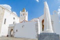 Castle square in the medieval town of Estremoz. Alentejo region. Portugal