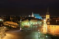 Castle Square at night. Warsaw. Poland Royalty Free Stock Photo