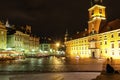 Castle Square at night. Warsaw. Poland