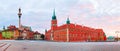 Castle square panorama in Warsaw, Poland