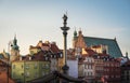 Castle Square and Sigismunds Column erected in 1643 and designed by Constantino Tencalla and Clemente Molli - Warsaw, Poland Royalty Free Stock Photo