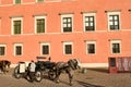 Castle square in Warsaw, Poland - sightseeing hansom Royalty Free Stock Photo