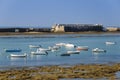 Castle of St Sebastian and bay of Cadiz, Spain Royalty Free Stock Photo