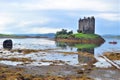 Castle Stalker on Loch Linnhe Lake, Scottish Highlands Royalty Free Stock Photo