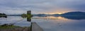 Castle Stalker on Loch Linnhe at sunset. Scotland Royalty Free Stock Photo