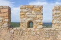 Castle stone wall in Santiago do Cacem Royalty Free Stock Photo