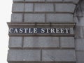 Castle Street sign in Aberdeen Royalty Free Stock Photo