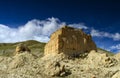 Castle and stupa ruins of upper Mustang , Lo Manthang , Upper Mustang trekking , Nepal Royalty Free Stock Photo