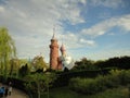 Castle surrounded by garden Royalty Free Stock Photo