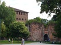 Castle surrounded by Garden Royalty Free Stock Photo