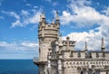 The castle Swallow`s Nest in the Black Sea in Crimea