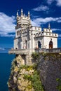 Castle Swallow'S Nest Near Yalta In Crimea Royalty Free Stock Photo