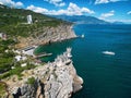 Castle Swallow`s Nest on the rock in Crimea