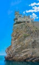 Castle Swallows Nest in Black Sea, near Yalta. Peninsula Crimea