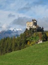 Castle Tarasp And Forest Royalty Free Stock Photo