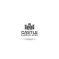 Castle template logo with shadow Royalty Free Stock Photo