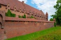 Castle of the Teutonic Knights Order in Malbork, Poland, is the largest castle in the world. Malbork Poland Royalty Free Stock Photo