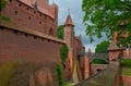 Castle of the Teutonic Knights Order in Malbork, Poland, is the largest castle in the world. Malbork Poland Royalty Free Stock Photo