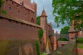 Castle of the Teutonic Knights Order in Malbork, Poland, is the largest castle in the world. Malbork Poland Royalty Free Stock Photo