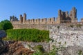 Castle of Tomar. The Knights Templar fortress which surrounds and protects the Convent of Christ Royalty Free Stock Photo