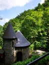 A castle on top of a building Royalty Free Stock Photo