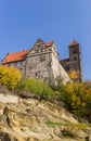 Castle on top of the rock in Quedlinburg