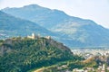 The castle of Tourbillon in Sion, Valais in summer 2023