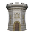 Castle tower - 3D render Royalty Free Stock Photo