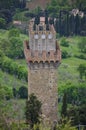 Castle Tower Near Cortona, Italy Royalty Free Stock Photo