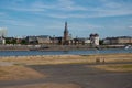 The Castle Tower in Dusseldorf, Germany from the Rhine view