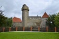 Castle tower and castle walls in Strakonice, Czech Republic Royalty Free Stock Photo