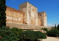 Castle towers, Alhambra Palace. Royalty Free Stock Photo