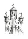 Castle towers illustration