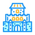 castle toy baby color icon vector illustration