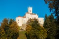 Castle of Trakoscan on the hill in Zagorje, Croatia Royalty Free Stock Photo