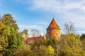 Castle and trees in the town of Plau am See, Germany Royalty Free Stock Photo